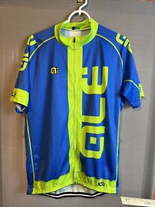 ALE Cycling Jersey Men's Size XXL 3xl Blue Green Rear Pockets