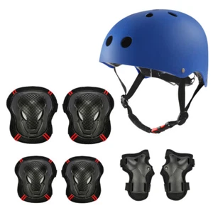 Bike Helmet for Teen Adjustable Knee Elbow Pads Wrist Guards Protective Gear M - Picture 1 of 14