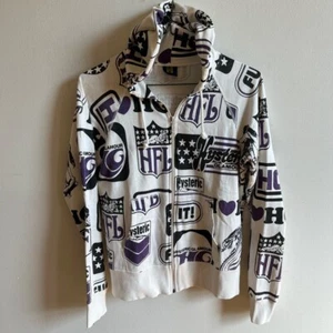 Hysteric Glamour Purple & White Graphic Hoodie Small - Picture 1 of 4