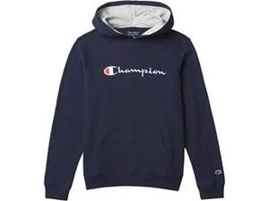 Champion Big Boys Embroidered Signature Hoodie Navy SMALL - Picture 1 of 1