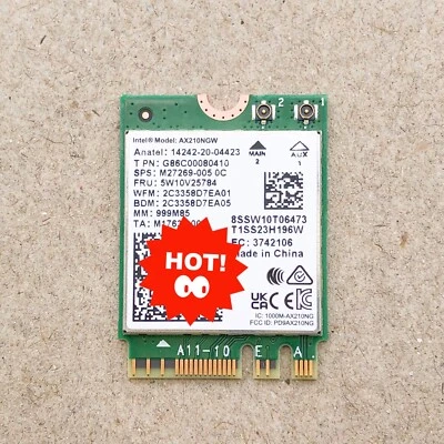 Intel WiFi 6E AX210 WiFi Card Dual Band AX210NGW Wireless Bluetooth WiFi Adapter - Image 1 of 2
