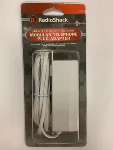 Radio Shack 4-Pin (RJ-11/RJ-14) Five-Outlet Modular Telephone Plug Port Adapter - Picture 1 of 12