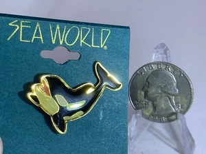 Pin de solapa Sea World Shamu esmalte nuevo con etiquetas vintage retirado T-834 - Imagen 1 de 1