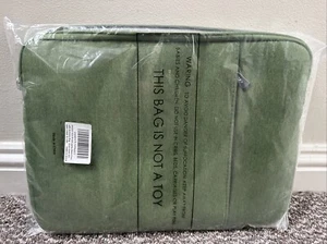 hyzuo 14 Inch Laptop Sleeve With Stand Feature Green With A Small Bag - Zdjęcie 1 z 5