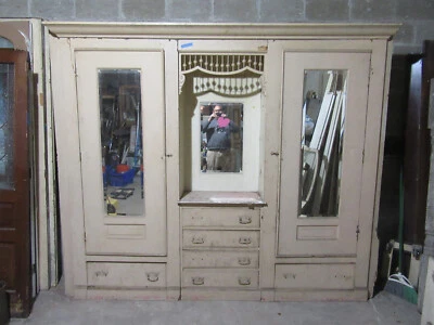 ANTIGUO ARMARIO FRONTAL ROBLE ~ ARMARIO EMPOTRADO MAYORDOMOS DESPENSA ~ 107 X 91 ~ SALVAMENTO Foto 1 de 4