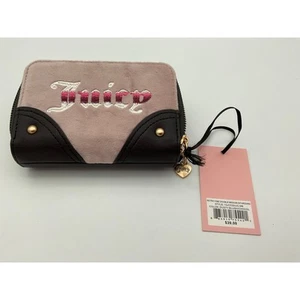 Juicy Couture Double Zip Around Wallet Dusty Blush and Charcoal - Bild 1 von 6