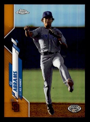 2020 Topps Pro Debut Chrome Orange Refractor #PDC192 CJ Abrams Rookie #/25 - Image 1 of 2