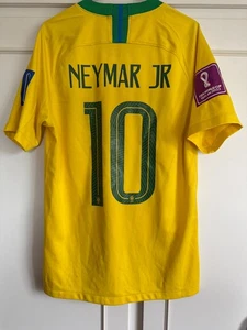 Camiseta de fútbol local Neymar Jr 10 Copa Mundial Brasil 2018 talla pequeña/60799 - Imagen 1 de 7