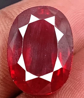 IGL Certified 17.05 Ct Natural Red Ruby Oval Cut 15x7mm Loose Gemstone 5ANT - Image 1 of 4
