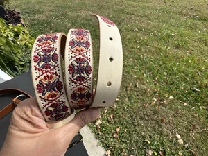 Neu Lucky Brand bunt besticktes Leder Gr. XL Extra Large / Talla - Bild 1 von 16