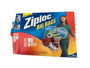 Ziploc Big Bags 3 Count XL Stand & Fill Bags Expandable Bottom 2 Ft X 20” READ - Picture 1 of 1