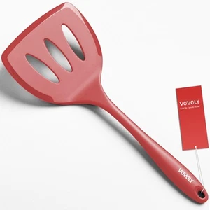 Silicone Pancake Spatula Turner Flexible Heat Resistant Flipper Black Large - Picture 1 of 7