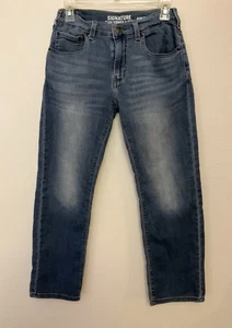Signature by Levi Strauss Boys Athletic Medium Wash Sweatpant Jeans Size 14 Reg - Picture 1 of 10