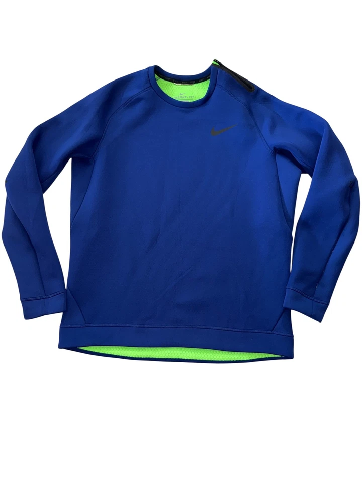 Nike Therma-Fit Blue Crewneck Long Sleeve Pullover Sweatshirt Men's - Image 1 of 1