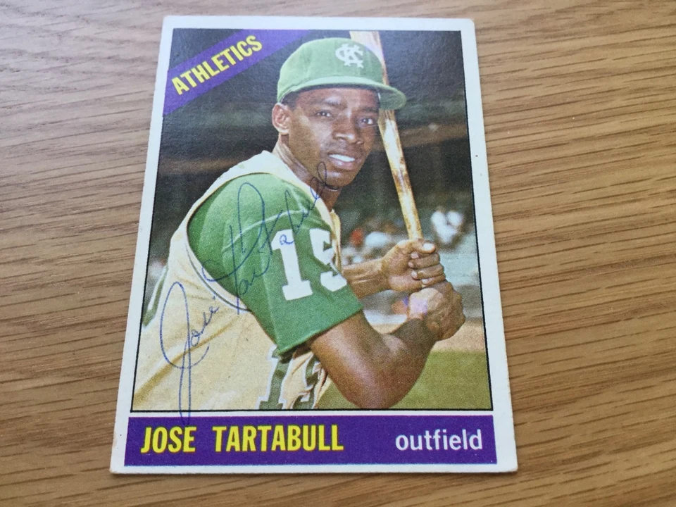1966 Topps Jose Tartabull Autographed Baseball Card Kansas City A's #143 - Image 1 of 1