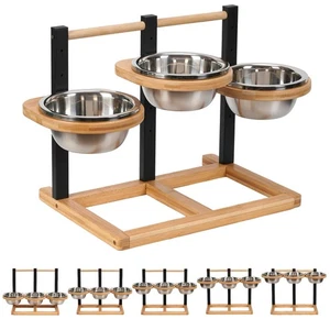 Elevated Dog Bowl,5 Height Adjustable Raised Dog Bowl,Dogs Food Bowls Stand F... - Foto 1 di 8
