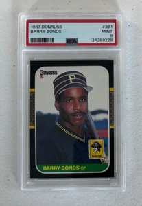 Donruss Baseball 1987 #361 Barry Bonds PSA 9 como nuevo - Imagen 1 de 2
