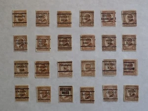 U S Coll'n of (24) used Diffn't cities PRECAN. DEFIN-11-4-A*-1 1/2 C HARDING- - Picture 1 of 2