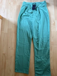 Lola May Stoffhose Türkis Mit Gürtel Gr.36 Neu - Bild 1 von 4