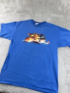 Vintage Y2K Disney Winnie Puuh Hemd Herren Large blau Grafik Tigger Eeyore - Bild 1 von 10