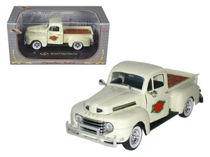 1949 Ford F-1 Pickup Truck Diecast Model Cream with Tomato Crates 1/32 Scale - Picture 1 of 2