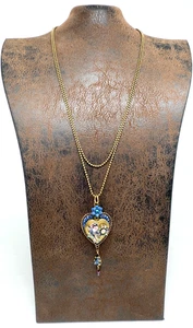 Schöne Michal Negrin Halskette mit buntem Anhänger #372# - Bild 1 von 9