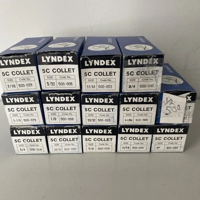 LOT OF HARDINGE LYNDEX  5c COLLET LOT Quantity  14 Different Sizes ￼￼ - Image 1 of 4