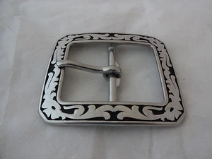 Jeremiah Watt Pistola Hebilla Floral Esquina 1 1/2" Caballo Western Tack Cinturón Vatios - Imagen 1 de 2