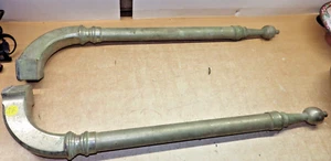ANTIQUE VICTORIAN ERA PECK BROS.? NICKEL PLATED BRASS SINK LEGS - Picture 1 of 9