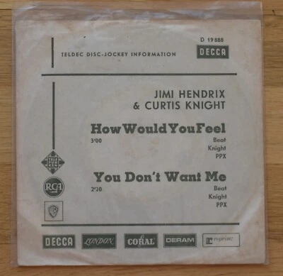 Jimi Hendrix Curtis Knight How Would You Feel You Don't Want Me Decca German 7" - Image 1 of 3