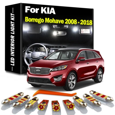 Kit de luces domo mapa interior LED de 14 piezas para bombillas de coche Kia Borrego Mohave 2008-2018 Foto 1 de 4