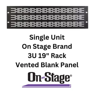 OnStage Brand 3U Vented Blank 19" Rack Mount - Heavy Duty Metal Server IT Pro - Picture 1 of 2