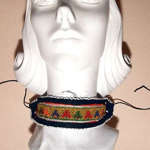 Gargantilla bordada KUCHI Tribe BellyDance ATS Asia Central 798z7 - Imagen 1 de 3