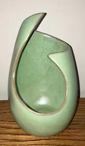 Vintage Frankoma Pottery Votive Candle Holder Green & Brown #21 - Picture 1 of 9