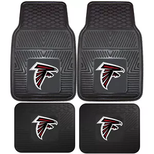 NFL Atlanta Falcons Car Truck Rubber Vinyl Heavy Duty All Weather Floor Mats - Picture 1 of 11