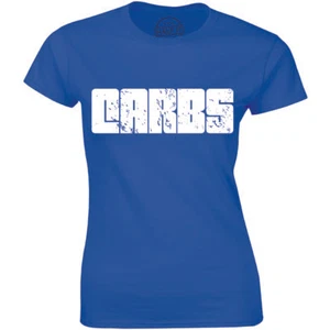 Carbs Working Out Diet Funny T-shirts Gift Womens Top Sarcastic Food Tee Shirt - Picture 1 of 4