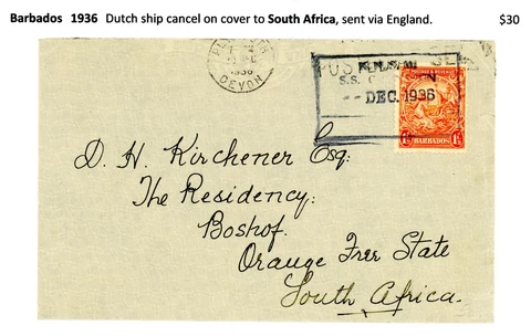 Barbados 1936 Cover Cover