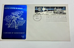 First Day of Issue Stamp us Space, decade of achievement 1971 - Picture 1 of 1