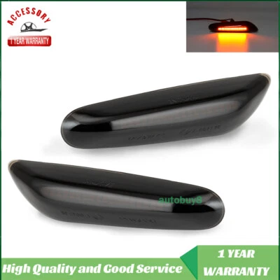 2x Luz de señalización lateral LED ahumada para guardabarros señal de giro secuencial para BMW 328i 335i Foto 1 de 4