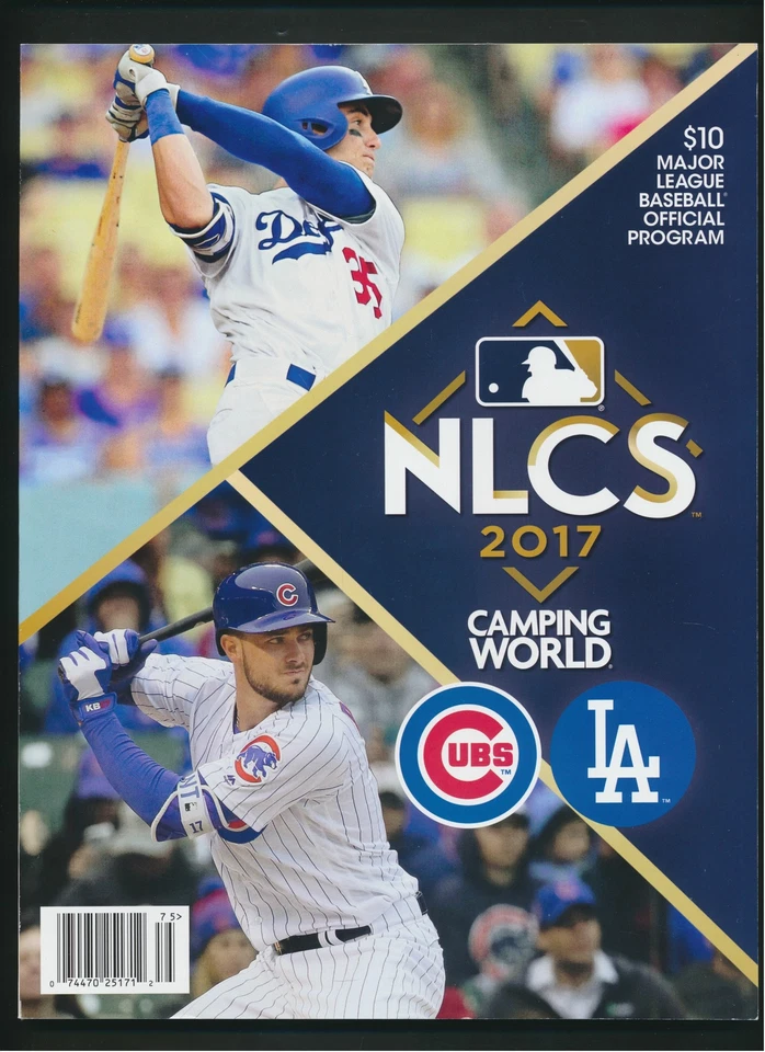 2017 NLCS MLB official Playoff Program Chicago Cubs vs. Dodgers Program *B72 - Image 1 of 1