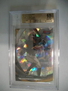 ROBERT HASSELL 2020 Bowman's Best Atomic Refractors #TP8 BGS PRISTINE 10 pop 1 - Picture 1 of 1
