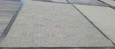 SILVER / IVORY 10' X 14' Back Stain Rug, Reduced Price 1172762496 BLM112G-10 - Image 1 of 4