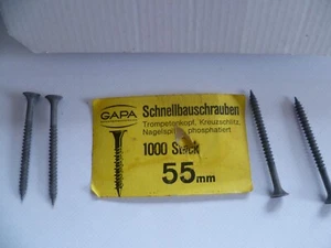 Schnellbauschrauben 3,9 x 55mm ,Phoshatiert, Feingewinde 850 Stück - Bild 1 von 2
