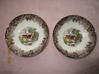 2  J & G MEAKIN ROMANTIC WILLY LOTT'S COTTAGE BROWN SMALL FRUIT BOWLS