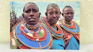 Damen Postkarten Masai Frauen Ostafrika Vintage Afrikanisch - Bild 1 von 2