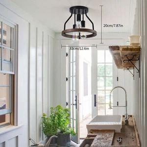 Bedroom Vintage Pendant Light Chandelier Retro Ceiling Light Farmhouse Light US - Picture 1 of 12