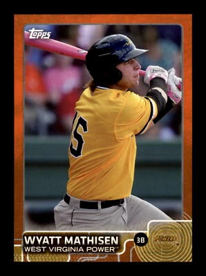 2015 Topps Pro Debut Orange #10 Wyatt Mathisen SN,25 West Virginia Power - Image 1 of 2