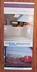 CUBIERTA MATCHORAMA MATCHBOOK: AUTOLODGE OLYMPIC LOS ANGELES, CA MATCHCOVER -D17 - Imagen 1 de 1