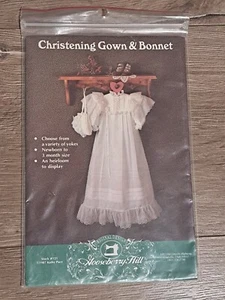 Gooseberry Hill Chtistening Vestido y Gorro Patrón De Colección 1987 Nuevo en Paquete - Imagen 1 de 2