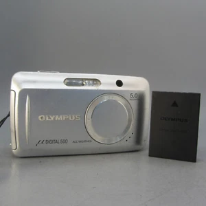 Olympus Digital Camera Mju 500 5.0MP Silver Tested - Picture 1 of 8